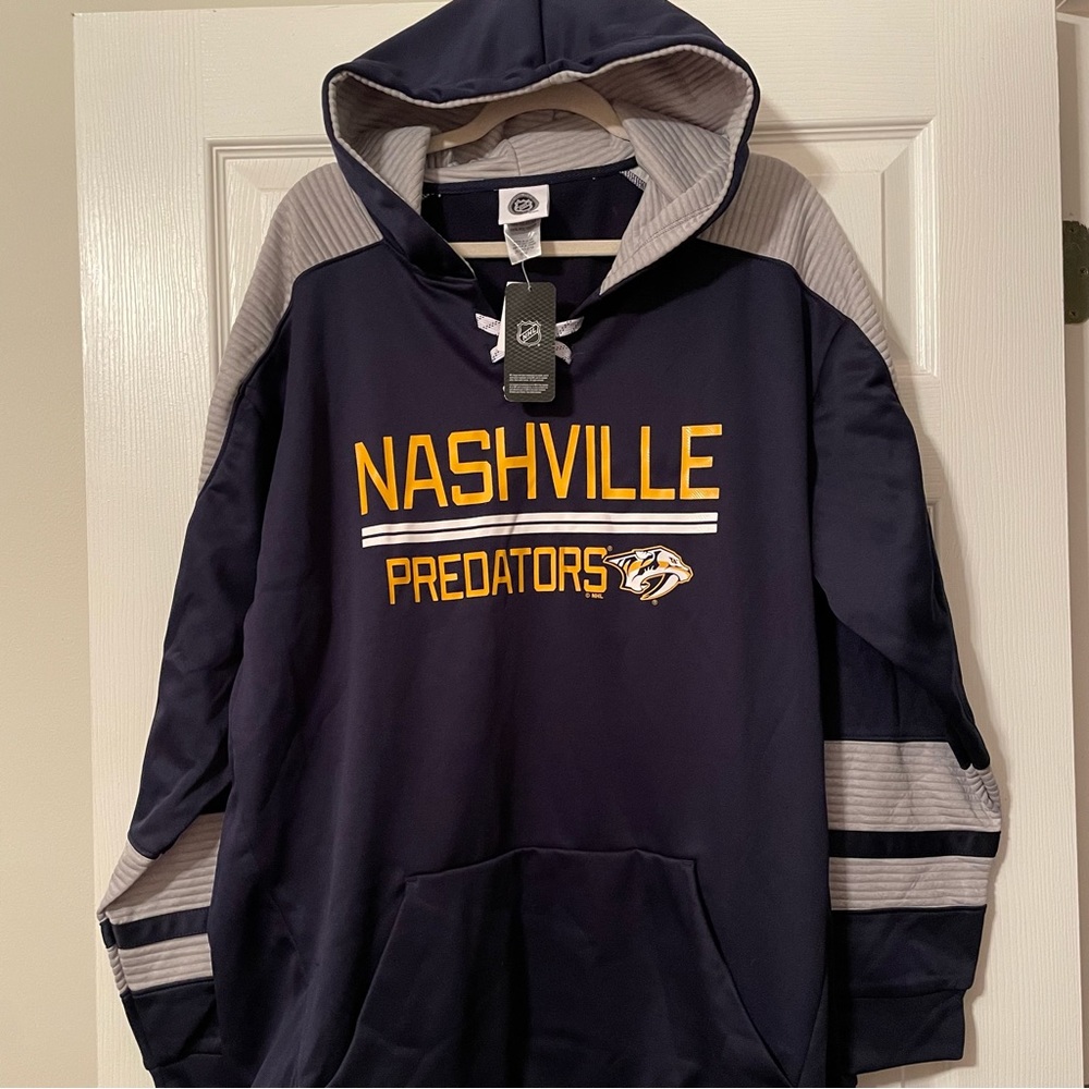 NHL Nashville Predators Hoodie Sweatshirt size 2XL 2X-Large blue